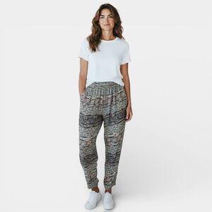 ISABEL MARANT Pants Women Size 40 Medium Blue Edilon Ika Print Silk Blend Sheer